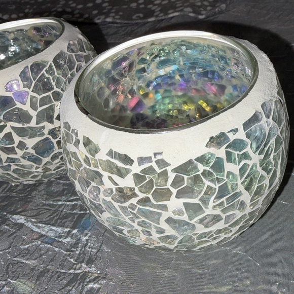 Mosaic Glass Tealight Holders - Set of 4 - Picture 5 of 6